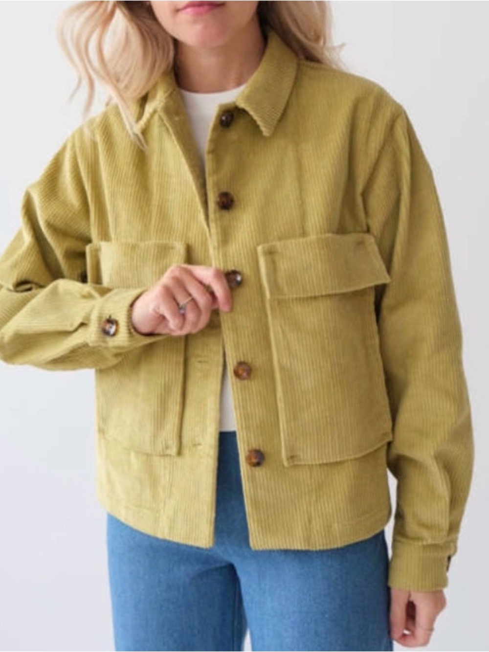 Odeyalo Green cotton corduroy jacket XS/S